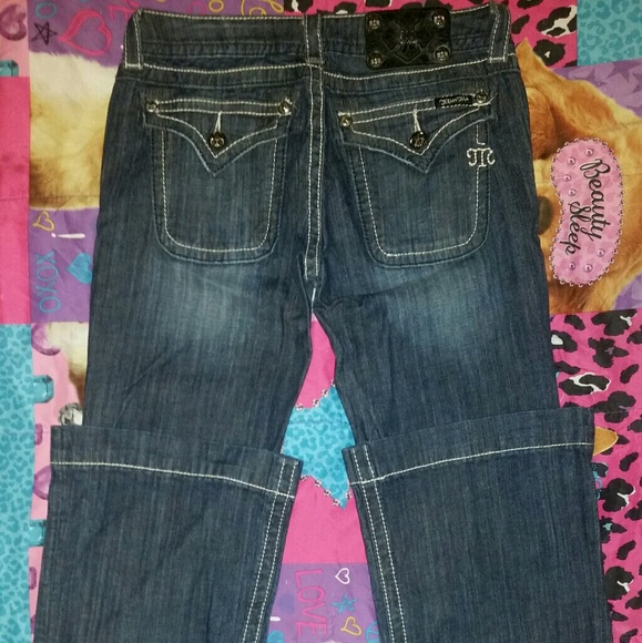 PREOWNED~MISS ME JEANS  SIZE 28 WIDE LEG - Picture 4 of 8